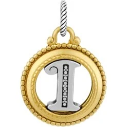 ABC Monogram Charm -Fashion Accessories Store abc monogram charm silver gold 2