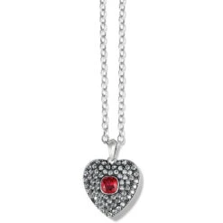 Adela Heart Convertible Necklace -Fashion Accessories Store adela heart convertible necklace silver siam 0