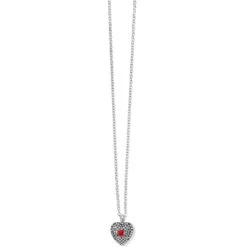Adela Heart Convertible Necklace -Fashion Accessories Store adela heart convertible necklace silver siam 3