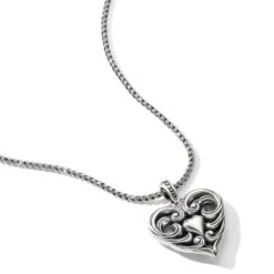 Alana Heart Necklace 7 Alana Heart Necklace -Fashion Accessories Store alana heart necklace silver 2