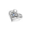 Alcazar Heart Glint Ring 2 Alcazar Heart Glint Ring -Fashion Accessories Store alcazar heart glint ring silver light sapphire 0