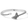 Bloom Butterfly Pearl Open Bangle 2 Bloom Butterfly Pearl Open Bangle -Fashion Accessories Store bloom butterfly pearl open bangle silver pearl 0 f6c36932 e53c 40f9 bdd1 d02357029e3a