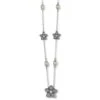 Bloom Flower Necklace 1 Bloom Flower Necklace -Fashion Accessories Store bloom flower necklace silver pearl 0