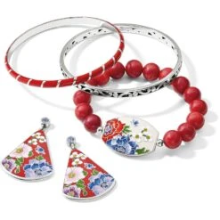 Blossom Hill Rouge Skinny Bangle 13 Blossom Hill Rouge Skinny Bangle -Fashion Accessories Store blossom hill rouge skinny bangle red 1