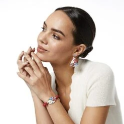 Blossom Hill Rouge Stretch Bracelet -Fashion Accessories Store blossom hill rouge stretch bracelet red multi 2