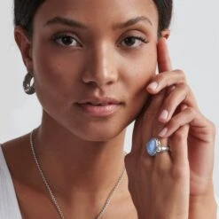 Blue Moon Ring 8 Blue Moon Ring -Fashion Accessories Store blue moon ring silver blue 2