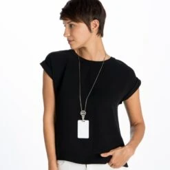 Brighton Badge Clip Necklace -Fashion Accessories Store brighton badge clip necklace silver 3 48fe579a f84f 428c 89da f4b5e2583bf8