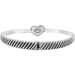 Celestia Heart Hinged Bangle -Fashion Accessories Store celestia heart hinged bangle silver 2 ebd27399 357e 4d55 9c39 559ec307b7d1