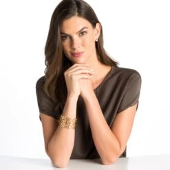 Christo Lyon Wide Cuff Bracelet -Fashion Accessories Store christo lyon wide cuff bracelet gold 2 c7c8a933 cc90 45dc 8742 07e8793e11e4