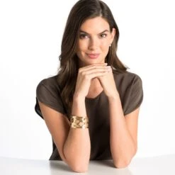 Christo Nairobi Wide Cuff Bracelet -Fashion Accessories Store christo nairobi wide cuff bracelet gold 2 2ba5a3f4 05fa 4f7b a7bd a993ba130f40