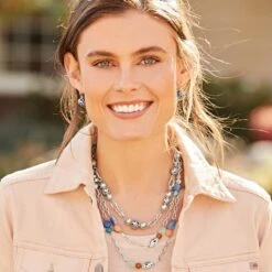 Contempo Chroma Long Necklace -Fashion Accessories Store contempo chroma long necklace silver multi 2 368fcbdc e98e 4d62 9568 a90a12f04fd0