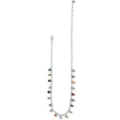 Contempo Desert Sky Droplet Necklace -Fashion Accessories Store contempo desert sky droplet necklace silver multi 2