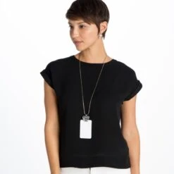 Contempo Heart Badge Clip Necklace -Fashion Accessories Store contempo heart badge clip necklace silver 3 64059fb4 e9f7 4149 a22a 5e3cc7d7983f