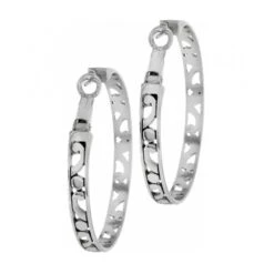 Contempo Large Hoop Earrings -Fashion Accessories Store contempo large hoop earrings silver 3
