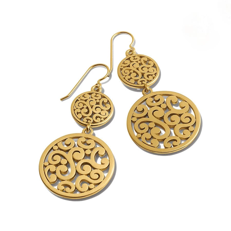Contempo Medallion Duo French Wire Earrings 4 Contempo Medallion Duo French Wire Earrings - Image 2