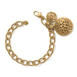 Contempo Medallion Link Bracelet -Fashion Accessories Store contempo medallion link bracelet gold 0
