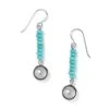 Contempo Nuevo Azul Dome French Wire Earrings -Fashion Accessories Store contempo nuevo azul dome french wire earrings silver turquoise 0