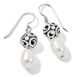 Contempo Pearl French Wire Earrings -Fashion Accessories Store contempo pearl french wire earrings silver pearl 1 3b87b4b6 7314 4f31 a498 4c415908191a