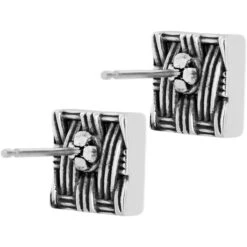 Crystal Rocks Post Earrings -Fashion Accessories Store crystal rocks post earrings silver metallic 2