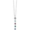 Elora Gems Dots Y Necklace 1 Elora Gems Dots Y Necklace -Fashion Accessories Store elora gems dots y necklace silver multi 0