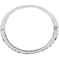 Elora Hinged Bangle -Fashion Accessories Store elora hinged bangle silver 2