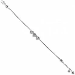 Enchanted Hearts Anklet -Fashion Accessories Store enchanted hearts anklet silver 2