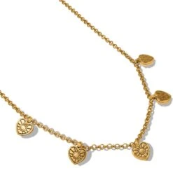 Esprit Heart Station Necklace -Fashion Accessories Store esprit heart station necklace gold 2