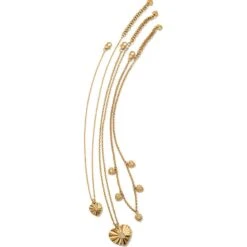 Esprit Heart Station Necklace -Fashion Accessories Store esprit heart station necklace gold 3