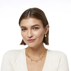 Esprit Heart Station Necklace -Fashion Accessories Store esprit heart station necklace gold 4