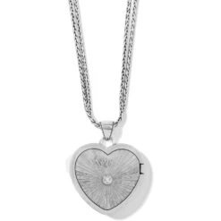 Essex Heart Convertible Locket Necklace -Fashion Accessories Store essex heart convertible locket necklace silver 2 c445d59c 9568 4cb9 815c eb5427f539ea
