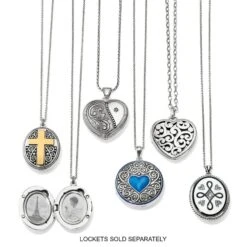 Essex Heart Convertible Locket Necklace -Fashion Accessories Store essex heart convertible locket necklace silver 4 737da696 223c 4090 a009 4d98625af615