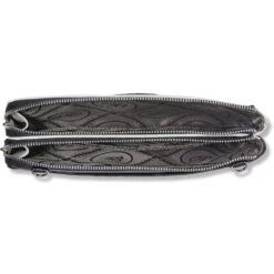 Ferrara Duet Zip Pouch 27 Ferrara Duet Zip Pouch -Fashion Accessories Store ferrara duet zip pouch black white 1