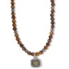 Ferrara Virtue Bead Oak Tree Necklace -Fashion Accessories Store ferrara virtue bead oak tree necklace silver brown 0