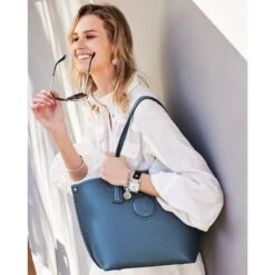 Ferrara Viviana Large Tote 30 Ferrara Viviana Large Tote -Fashion Accessories Store ferrara viviana large tote cyan 3