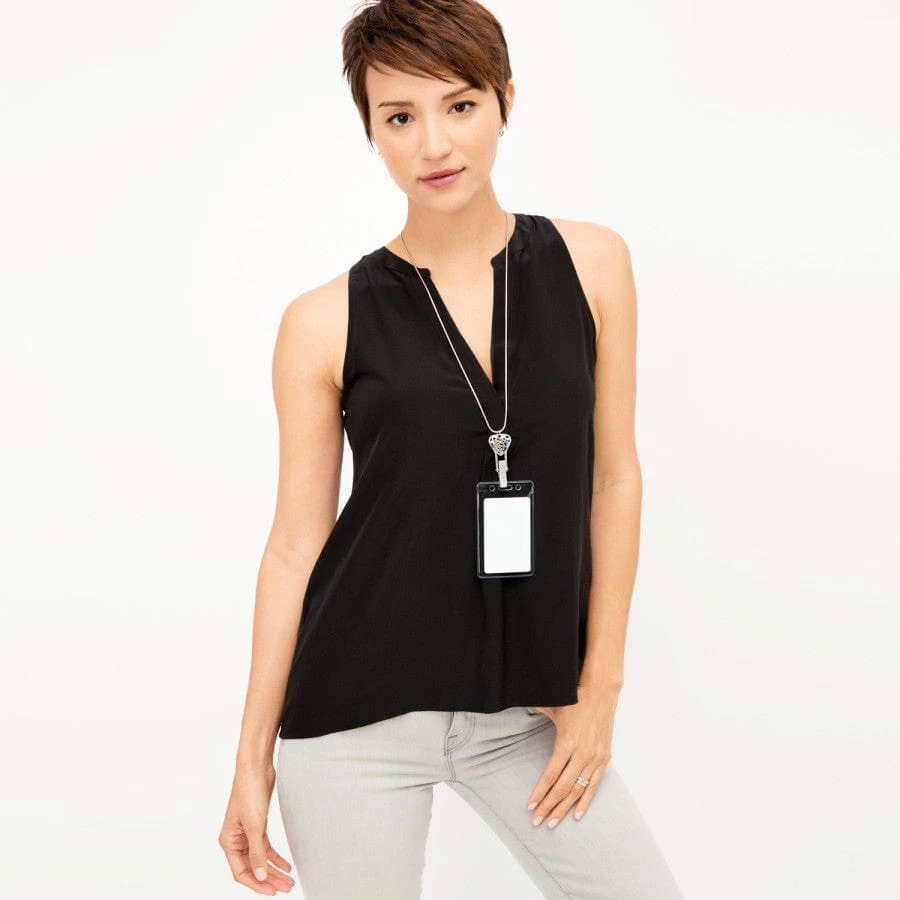 Floating Heart Badge Clip Necklace 6 Floating Heart Badge Clip Necklace - Image 4