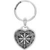 Floral Heart Key Fob -Fashion Accessories Store floral heart key fob silver 0 3292d0d4 c103 413a b3cb c3d53382fcac