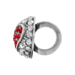 Glitter Hearts Ring Bead -Fashion Accessories Store glitter hearts ring bead silver red 1 1be53edd 642a 4170 92e7 2781afd61fe2