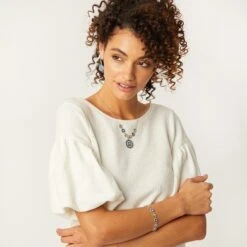 Halo Eclipse Necklace -Fashion Accessories Store halo eclipse necklace silver blue 3 8af3390c 7a3a 42e2 9f25 cf1bac5dadf0