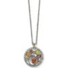 Halo Gems Necklace -Fashion Accessories Store halo gems necklace silver multi 0
