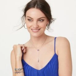 Halo Hoop Earrings -Fashion Accessories Store halo hoop earrings silver tanzanite 3