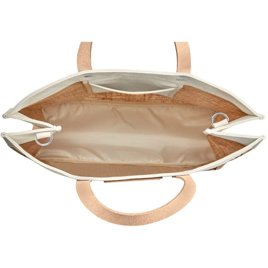 Happy Sunshine East West Burlap Tote 4 Happy Sunshine East West Burlap Tote - Image 2