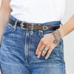 Hearts Reversible Belt -Fashion Accessories Store hearts reversible belt black chocolate 4