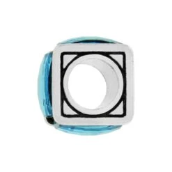 Ice Cube Bead -Fashion Accessories Store ice cube bead silver aqua 1
