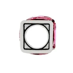 Ice Cube Bead -Fashion Accessories Store ice cube bead silver rose 1