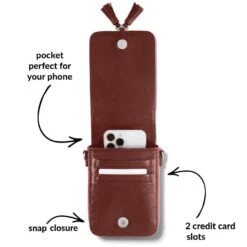 Ilia Mini Flap Cross Body Bag -Fashion Accessories Store ilia mini flap cross body bag garnet 1