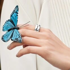 Inner Circle Double Ring 18 Inner Circle Double Ring -Fashion Accessories Store inner circle double ring silver 2