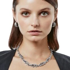 Interlok Harmony Link Necklace -Fashion Accessories Store interlok harmony link necklace silver 3