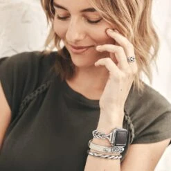 Interlok Harmony Watch Band -Fashion Accessories Store interlok harmony watch band silver 3