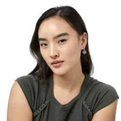 Interlok Petite Post Drop Earrings 9 Interlok Petite Post Drop Earrings -Fashion Accessories Store interlok petite post drop earrings silver 3