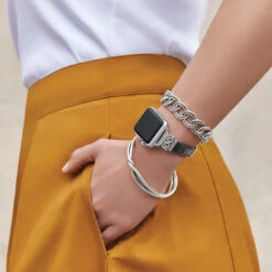 Interlok Reversible Watch Band -Fashion Accessories Store interlok reversible watch band black brown 5